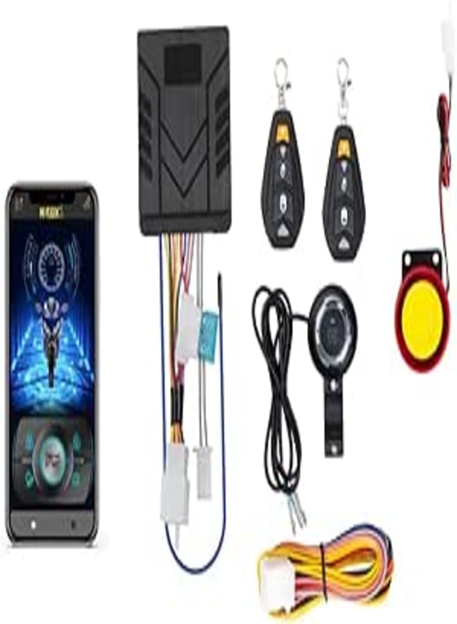 Generic 1 Motorcycle Accessories Anti-Theft Protection Motorcycle Security System (Fingerprint Alarm Bluetooth Remote Control)